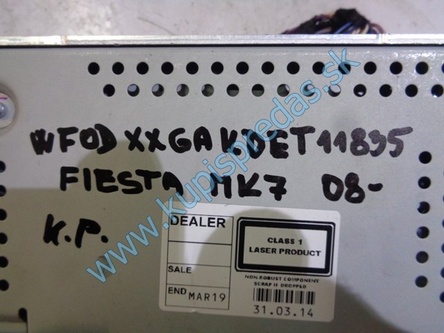 autorádio aj cd na ford fiestu mk7, 331430000, 8A61-18A800-AJW